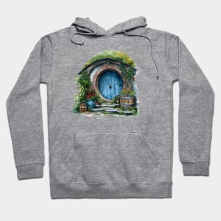 Beautiful Halfling Home in Watercolor - Fantasy Hoodie